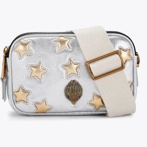 Kurt Geiger Metallic Silver and Gold Star Crossbody Camera Bag NEW ⭐️⭐️⭐️⭐️⭐️
